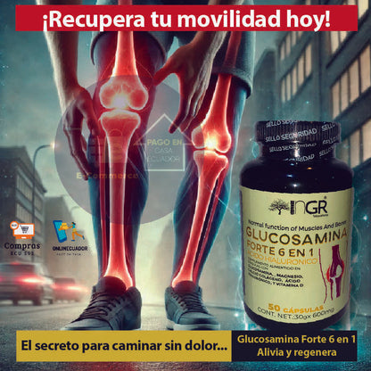 PROMO 2 frascos de GLUCOSAMINA FORTE 6 en 1