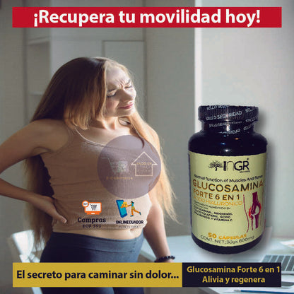 PROMO 2 frascos de GLUCOSAMINA FORTE 6 en 1